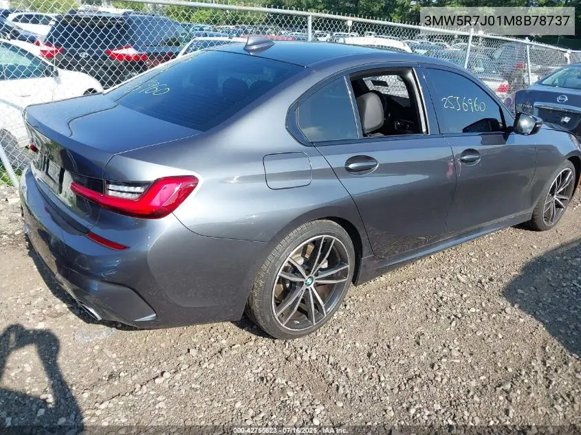 2021 BMW 330I xDrive VIN: 3MW5R7J01M8B78737 Lot: 42755623
