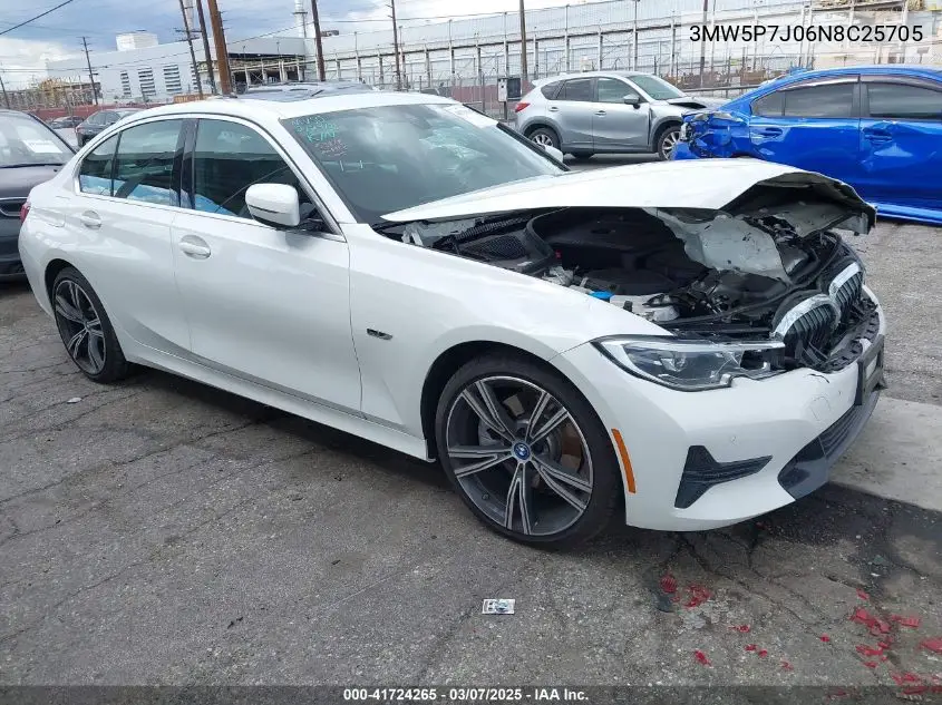 2022 BMW 3 Series 330E VIN: 3MW5P7J06N8C25705 Lot: 41724265