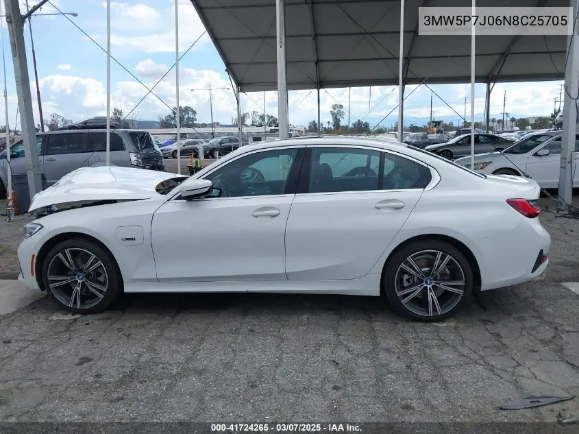 2022 BMW 3 Series 330E VIN: 3MW5P7J06N8C25705 Lot: 41724265