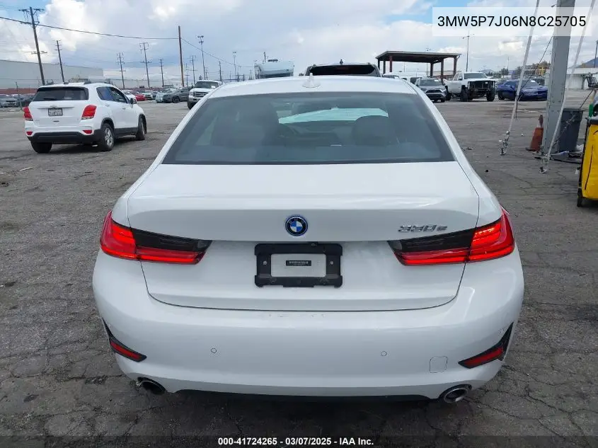2022 BMW 3 Series 330E VIN: 3MW5P7J06N8C25705 Lot: 41724265