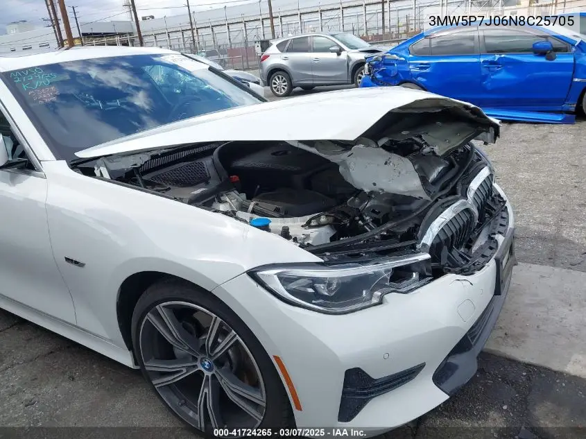 2022 BMW 3 Series 330E VIN: 3MW5P7J06N8C25705 Lot: 41724265