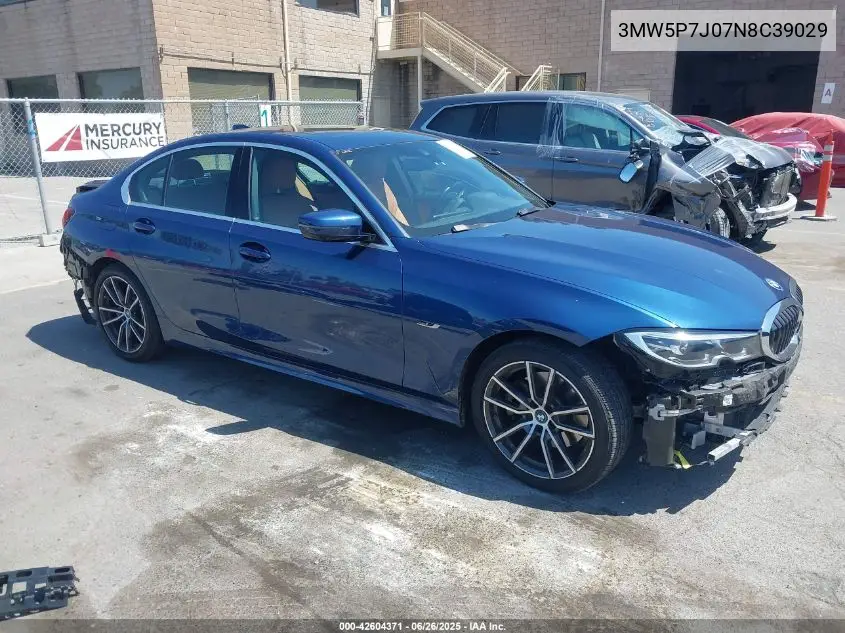 2022 BMW 330E VIN: 3MW5P7J07N8C39029 Lot: 42604371