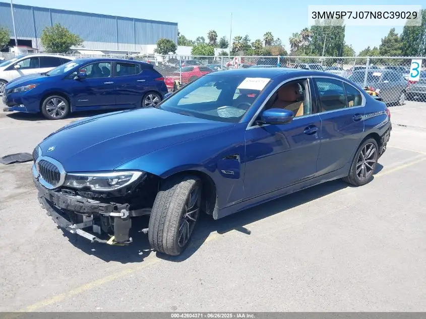 2022 BMW 330E VIN: 3MW5P7J07N8C39029 Lot: 42604371