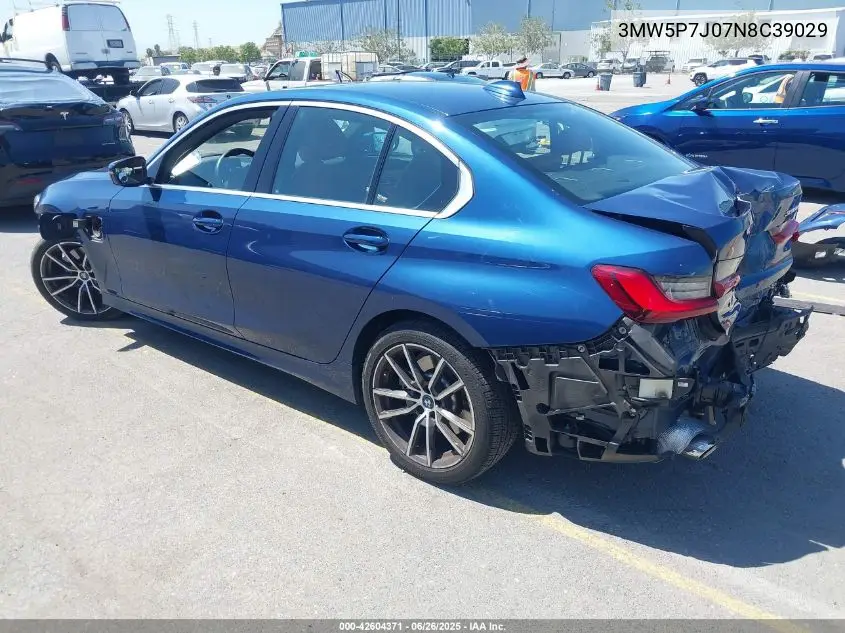 2022 BMW 330E VIN: 3MW5P7J07N8C39029 Lot: 42604371