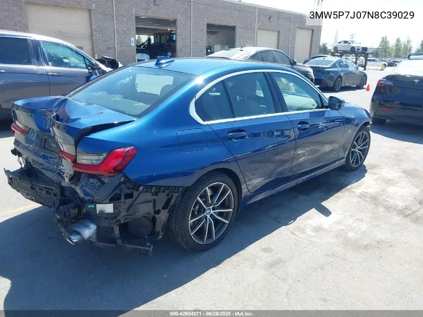 2022 BMW 330E VIN: 3MW5P7J07N8C39029 Lot: 42604371