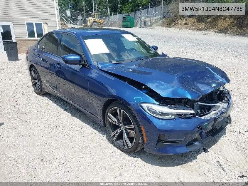 2022 BMW 330I VIN: 3MW5R1J04N8C47788 Lot: 42728199