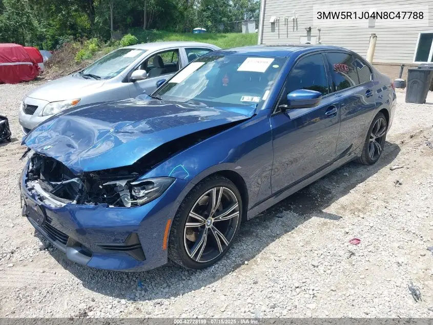2022 BMW 330I VIN: 3MW5R1J04N8C47788 Lot: 42728199
