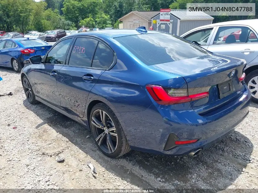 2022 BMW 330I VIN: 3MW5R1J04N8C47788 Lot: 42728199