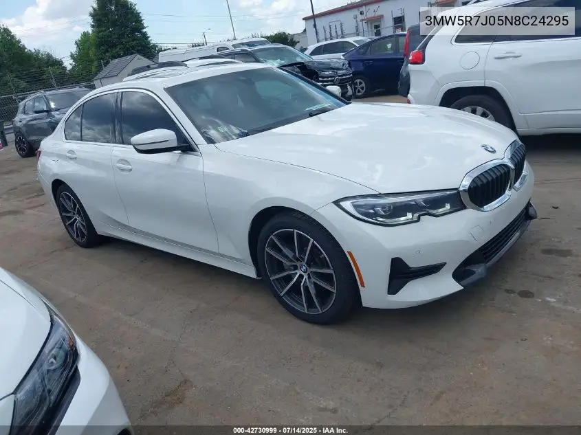 2022 BMW 330I xDrive VIN: 3MW5R7J05N8C24295 Lot: 42730999