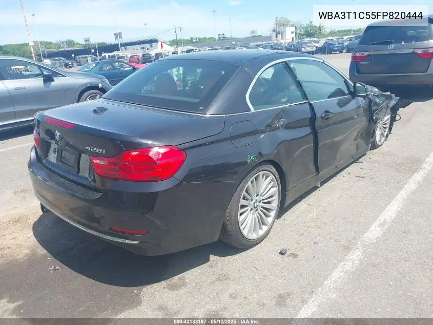 2015 BMW 428I xDrive VIN: WBA3T1C55FP820444 Lot: 42183187