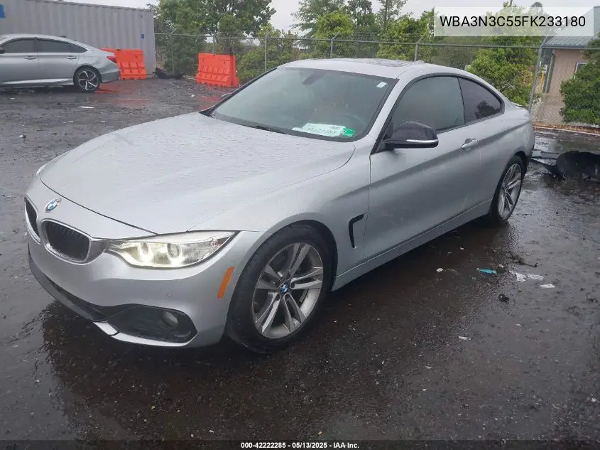 2015 BMW 428I VIN: WBA3N3C55FK233180 Lot: 42222285