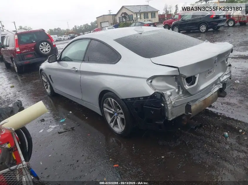2015 BMW 428I VIN: WBA3N3C55FK233180 Lot: 42222285