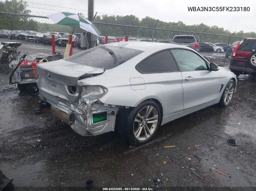 2015 BMW 428I VIN: WBA3N3C55FK233180 Lot: 42222285
