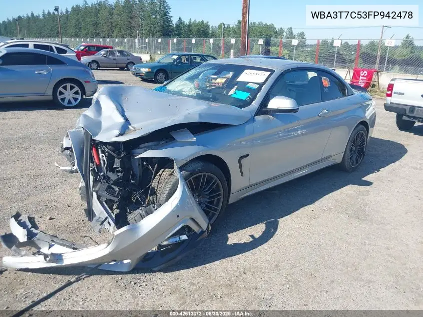 2015 BMW 435 xDrive VIN: WBA3T7C53FP942478 Lot: 42613373