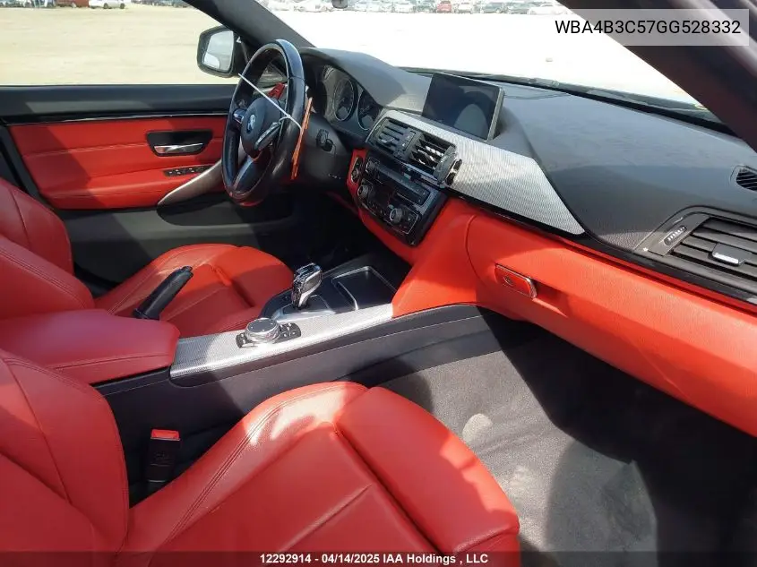 2016 BMW 435I Gran Coupe xDrive VIN: WBA4B3C57GG528332 Lot: 12292914