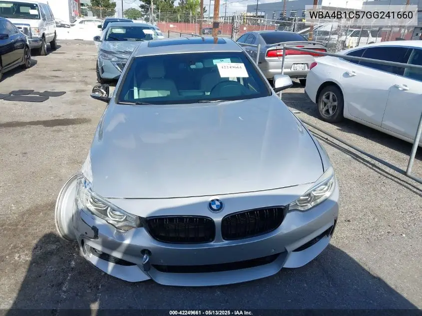 2016 BMW 435I Gran Coupe VIN: WBA4B1C57GG241660 Lot: 42249661