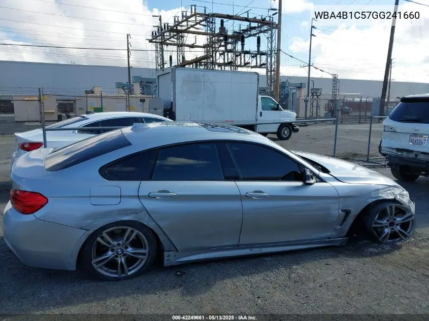 2016 BMW 435I Gran Coupe VIN: WBA4B1C57GG241660 Lot: 42249661