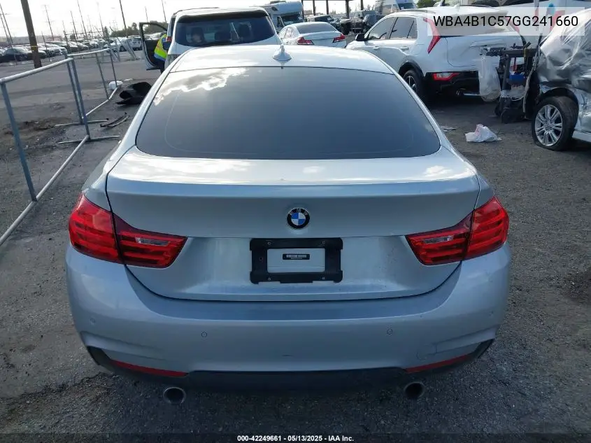 2016 BMW 435I Gran Coupe VIN: WBA4B1C57GG241660 Lot: 42249661