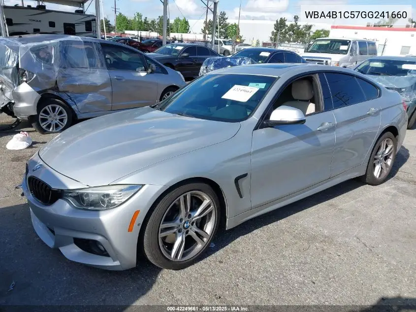 2016 BMW 435I Gran Coupe VIN: WBA4B1C57GG241660 Lot: 42249661