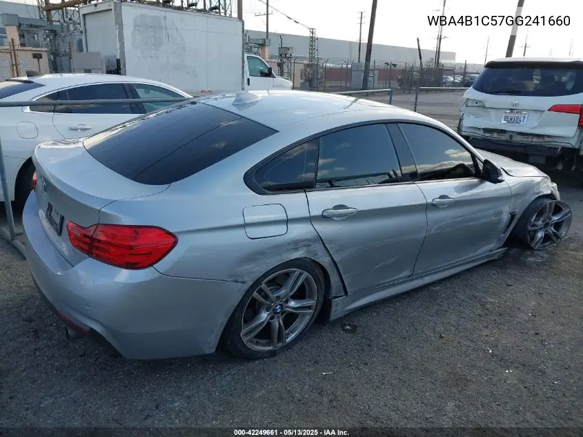 2016 BMW 435I Gran Coupe VIN: WBA4B1C57GG241660 Lot: 42249661