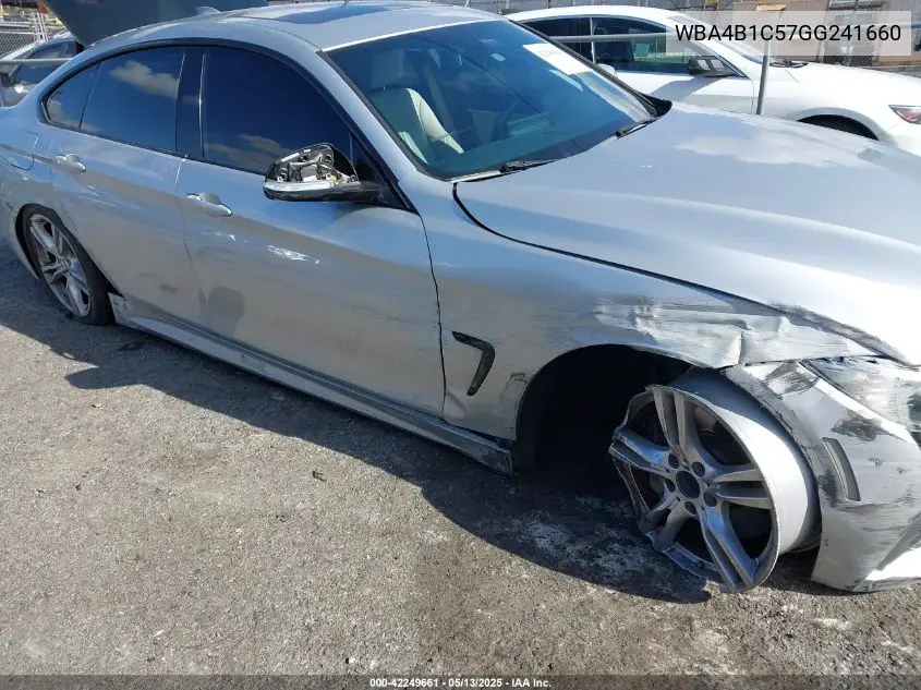 2016 BMW 435I Gran Coupe VIN: WBA4B1C57GG241660 Lot: 42249661