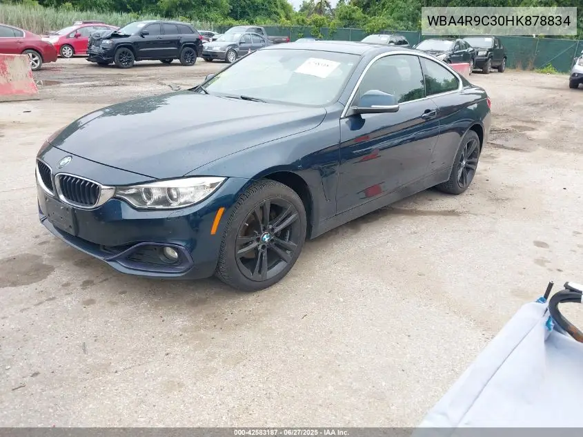 2017 BMW 430I xDrive VIN: WBA4R9C30HK878834 Lot: 42583187