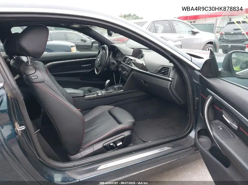 2017 BMW 430I xDrive VIN: WBA4R9C30HK878834 Lot: 42583187