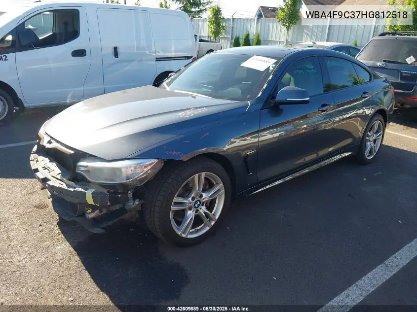 2017 BMW 430I Gran Coupe xDrive VIN: WBA4F9C37HG812518 Lot: 42609889