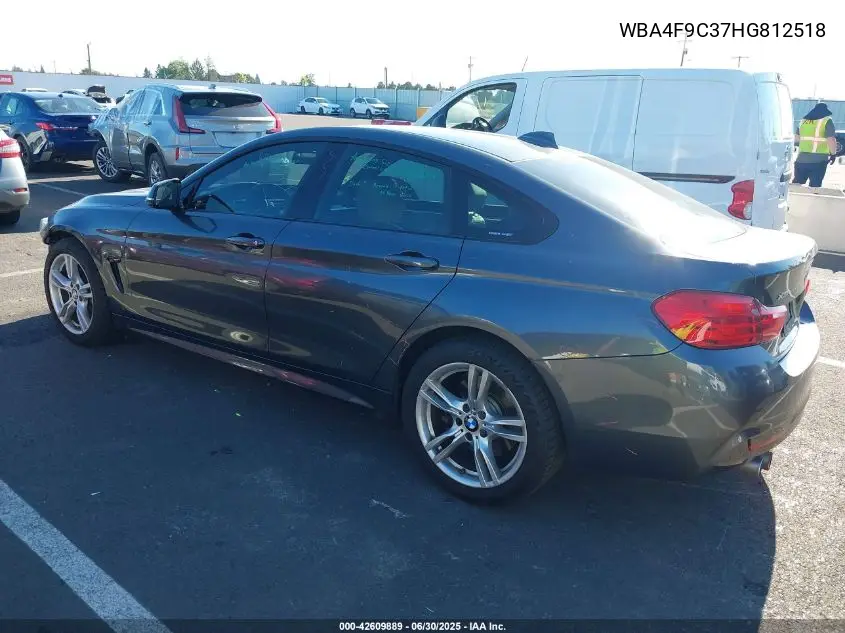 2017 BMW 430I Gran Coupe xDrive VIN: WBA4F9C37HG812518 Lot: 42609889