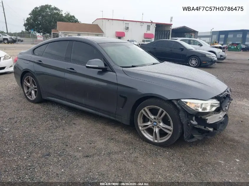 2017 BMW 430I Gran Coupe VIN: WBA4F7C57HG786475 Lot: 42619080