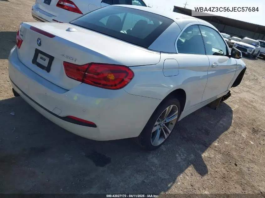 2018 BMW 430I xDrive VIN: WBA4Z3C56JEC57684 Lot: 42027170