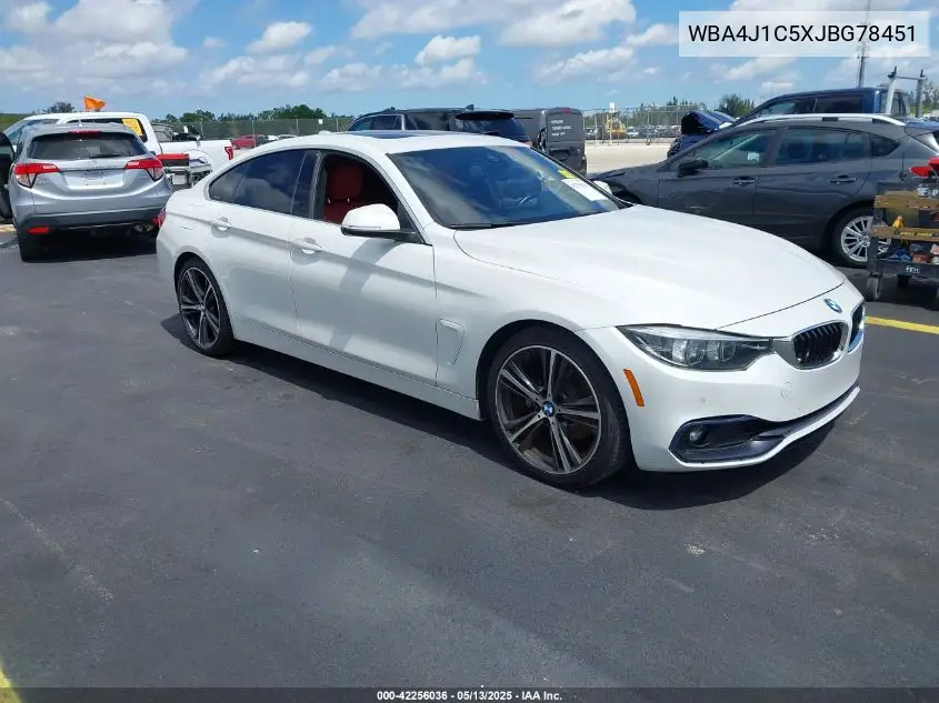 2018 BMW 430I Gran Coupe VIN: WBA4J1C5XJBG78451 Lot: 42256036