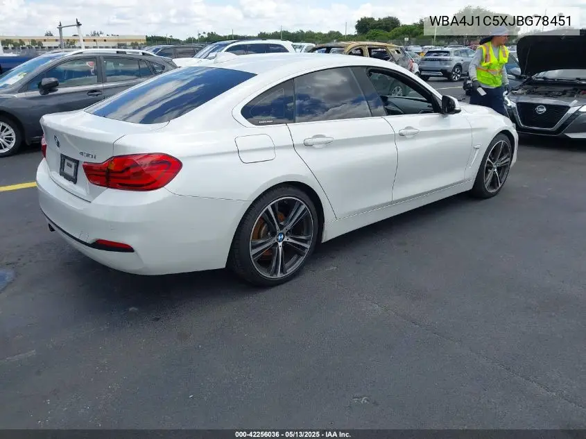 2018 BMW 430I Gran Coupe VIN: WBA4J1C5XJBG78451 Lot: 42256036