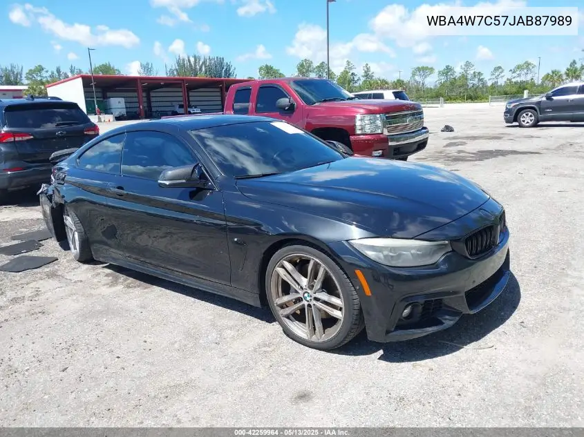 2018 BMW 440I VIN: WBA4W7C57JAB87989 Lot: 42259964