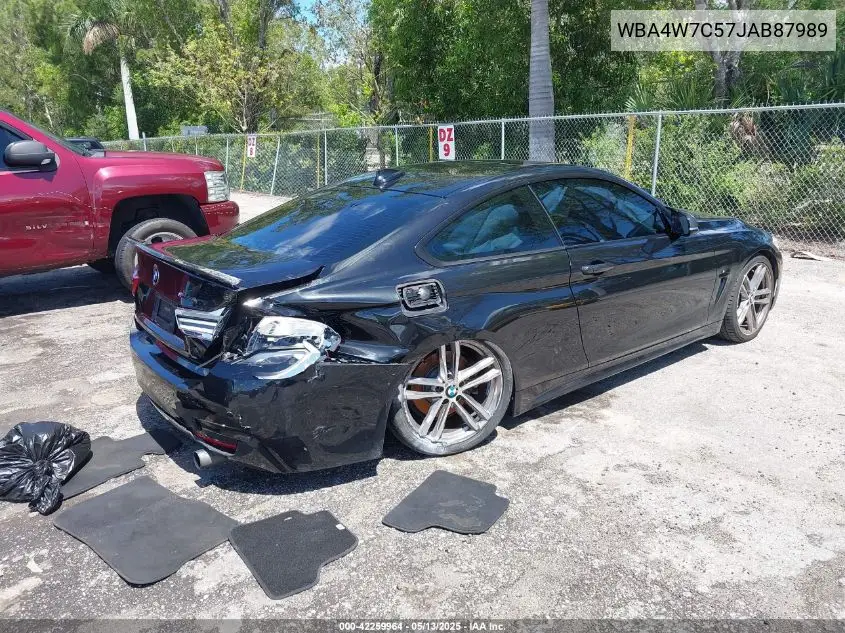 2018 BMW 440I VIN: WBA4W7C57JAB87989 Lot: 42259964