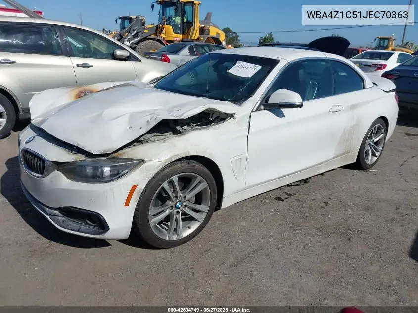 2018 BMW 430I VIN: WBA4Z1C51JEC70363 Lot: 42604749