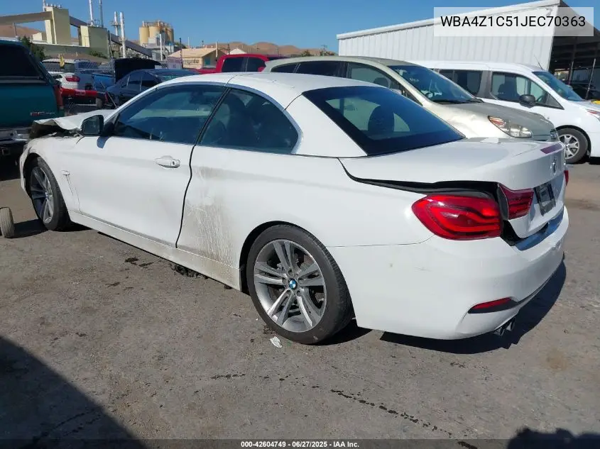 2018 BMW 430I VIN: WBA4Z1C51JEC70363 Lot: 42604749