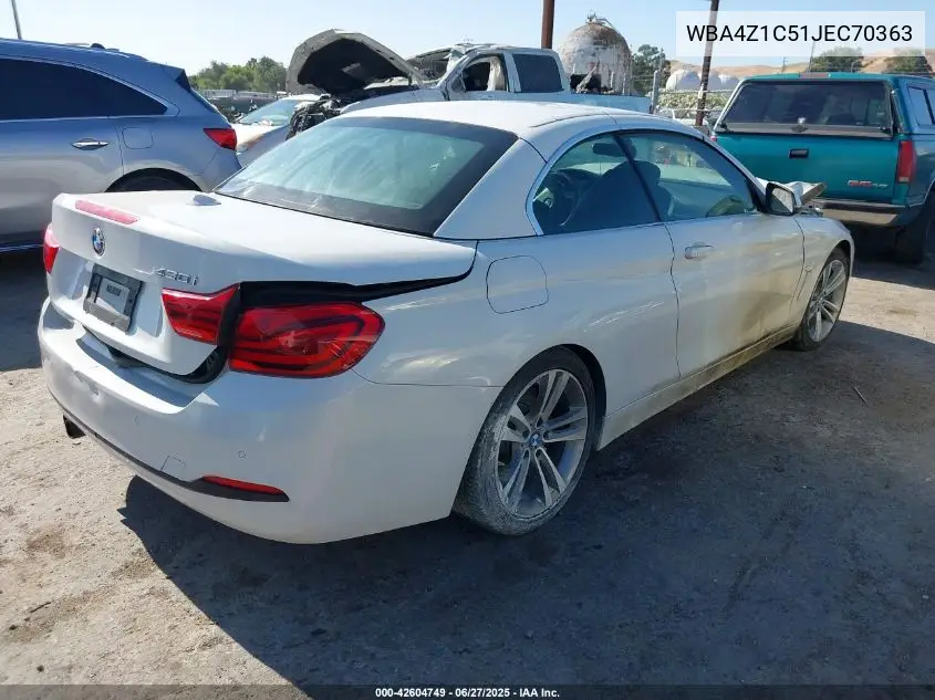 2018 BMW 430I VIN: WBA4Z1C51JEC70363 Lot: 42604749