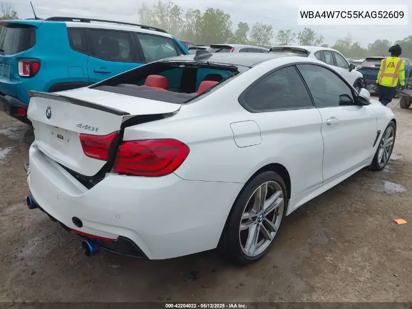2019 BMW 440I VIN: WBA4W7C55KAG52609 Lot: 42204022