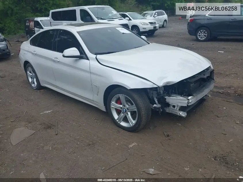 2019 BMW 430I Gran Coupe xDrive VIN: WBA4J3C56KBL06258 Lot: 42240315
