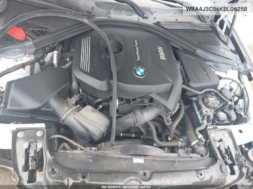 2019 BMW 430I Gran Coupe xDrive VIN: WBA4J3C56KBL06258 Lot: 42240315