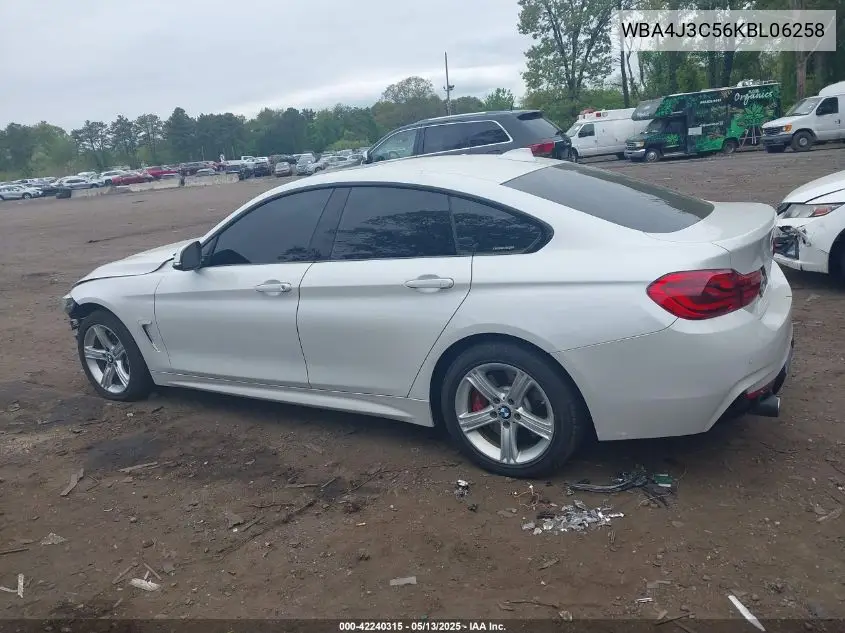 2019 BMW 430I Gran Coupe xDrive VIN: WBA4J3C56KBL06258 Lot: 42240315