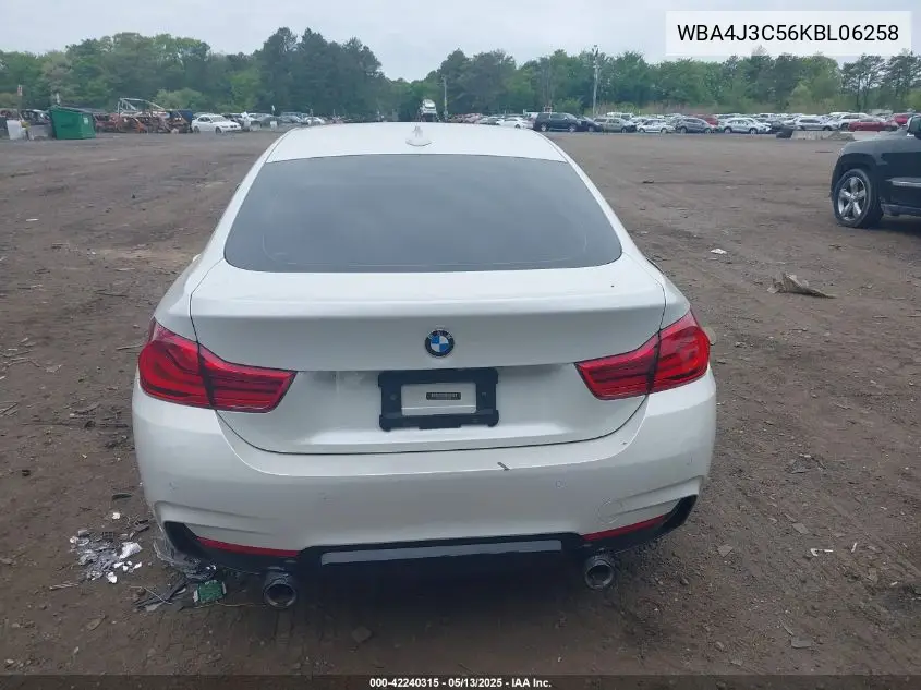2019 BMW 430I Gran Coupe xDrive VIN: WBA4J3C56KBL06258 Lot: 42240315