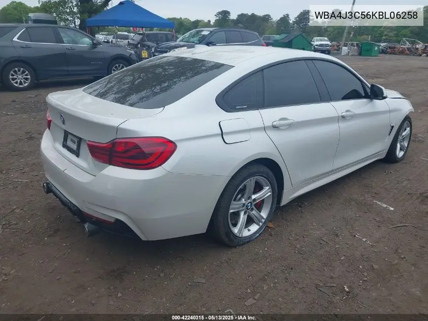 2019 BMW 430I Gran Coupe xDrive VIN: WBA4J3C56KBL06258 Lot: 42240315