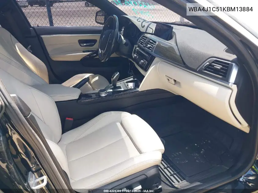 2019 BMW 430I Gran Coupe VIN: WBA4J1C51KBM13884 Lot: 42243591