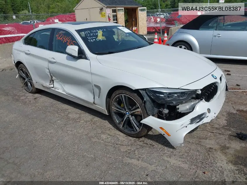 2019 BMW 430I Gran Coupe xDrive VIN: WBA4J3C55KBL08387 Lot: 42248405