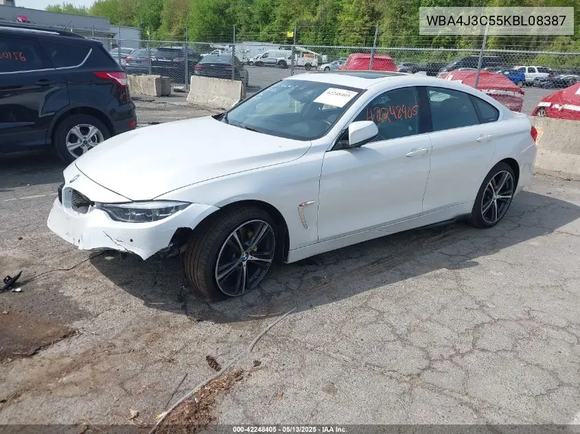 2019 BMW 430I Gran Coupe xDrive VIN: WBA4J3C55KBL08387 Lot: 42248405