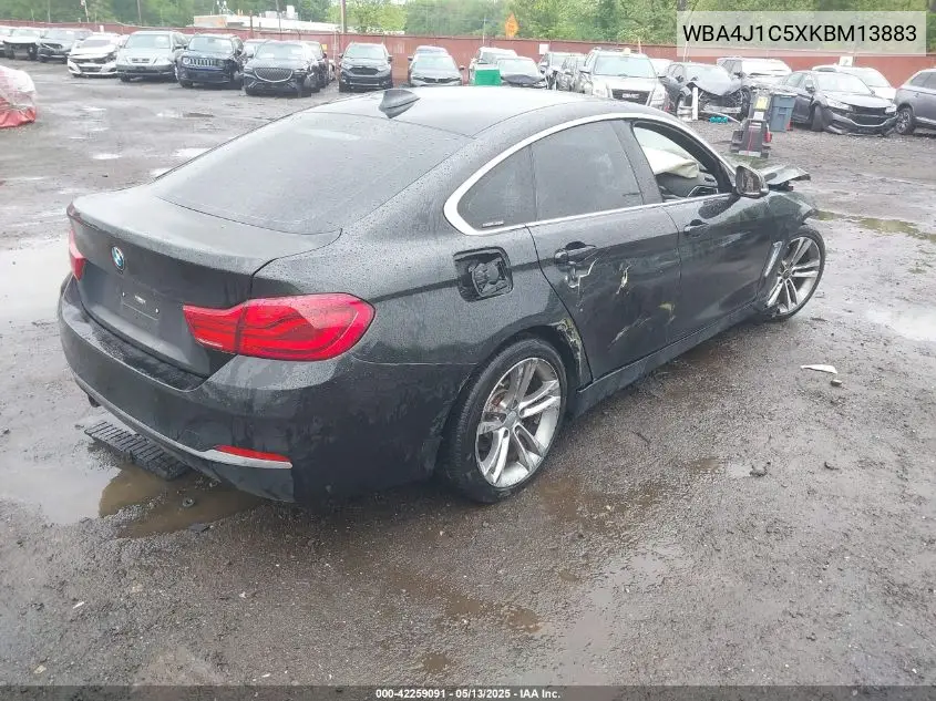 2019 BMW 430I Gran Coupe VIN: WBA4J1C5XKBM13883 Lot: 42259091