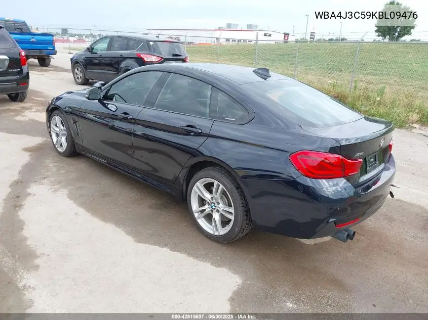 2019 BMW 430I Gran Coupe xDrive VIN: WBA4J3C59KBL09476 Lot: 42615607