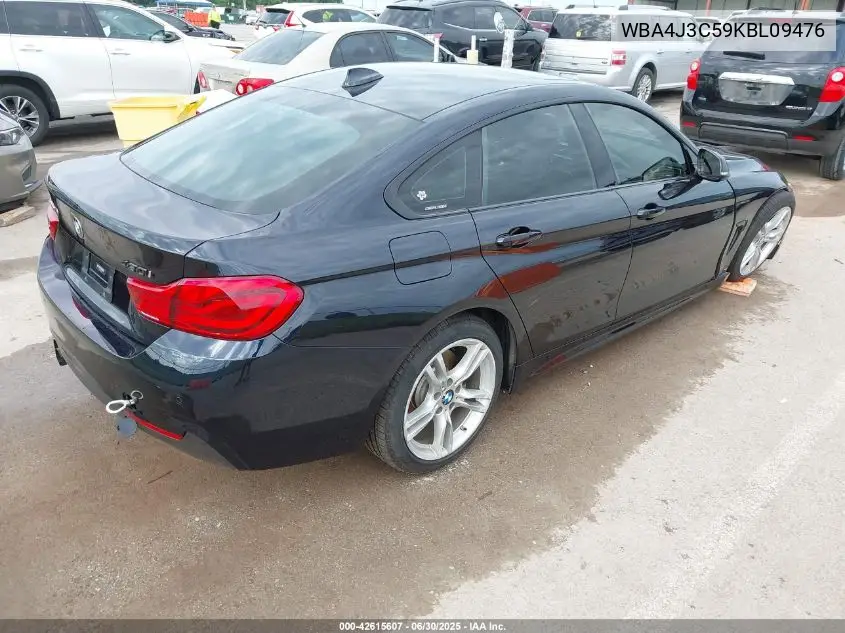 2019 BMW 430I Gran Coupe xDrive VIN: WBA4J3C59KBL09476 Lot: 42615607